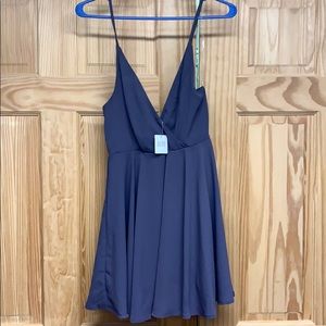 Purple cocktail mini dress